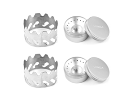 Mini Hornillo De Camping Para Mochileros, Quemador De Alcohol De 40 Ml Con Paravientos De Acero Inoxidable, Artículo Portátil De Supervivencia.