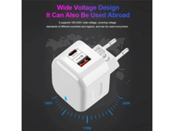 Cargador Usb Pd De 2 Puertos Ysy-6087 De 20 W Con Usb-ausb-c Pd Qc3.0, Adaptador De Pared De Carga Rápida, Enchufe Europeo Y Estadounidense