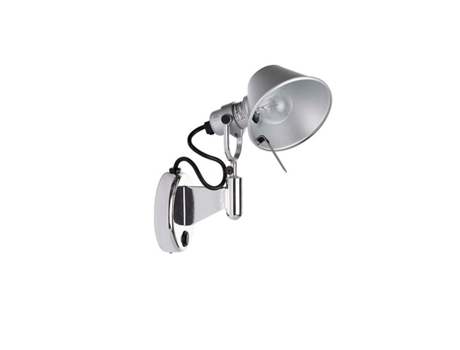 Candeeiro de Parede LED Tolomeo Micro Faretto Con Interruptor ARTEMIDE Prata LEDKIA