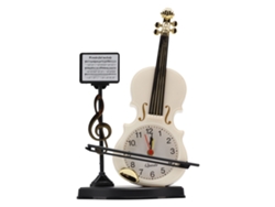 2026-reloj Despertador Violin Apariencia Única Decoración Hogar Salón Mesa Regalo 21cm 2165b