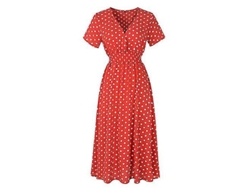 2026-vestido Corto De Manga Corta Para Mujer Verano Con Cuello En V Talla Hasta La Rodilla