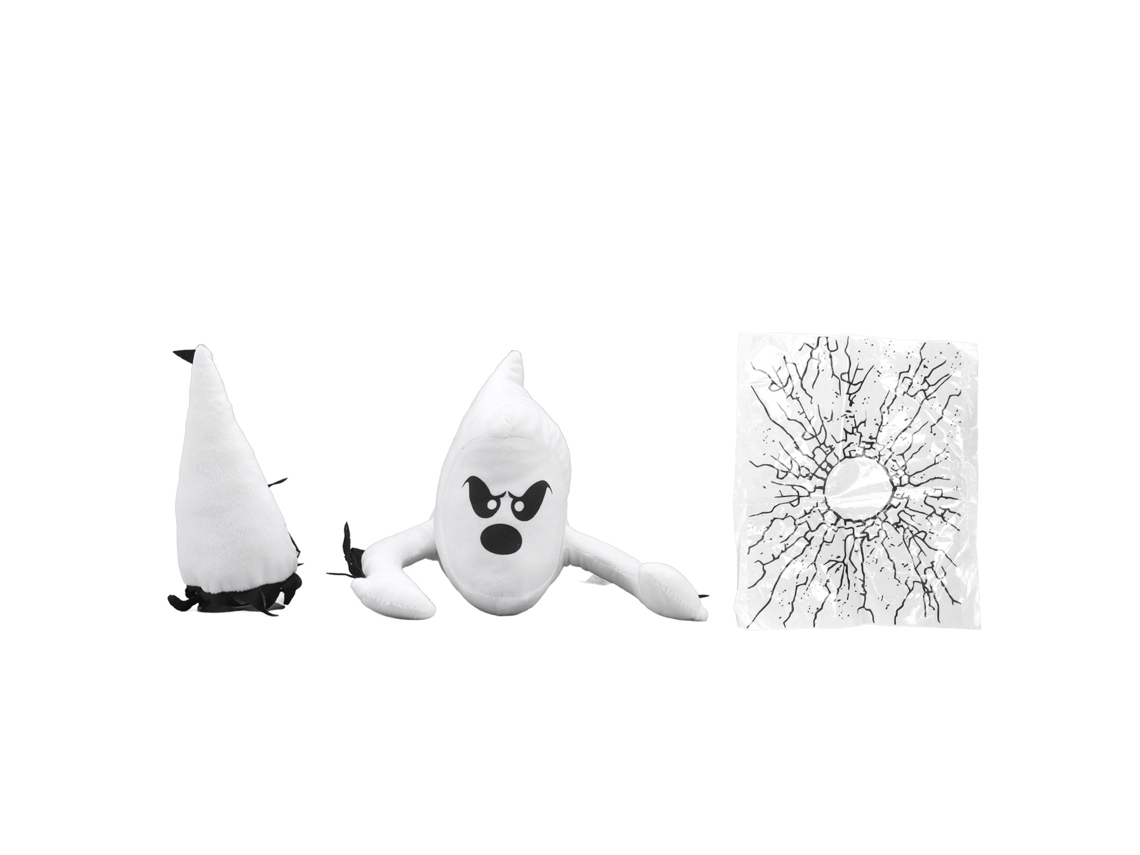 Peluches de fantasmas enojados de Baok para Halloween, decoración de ventanas rotas para fiestas en interiores y exteriores.