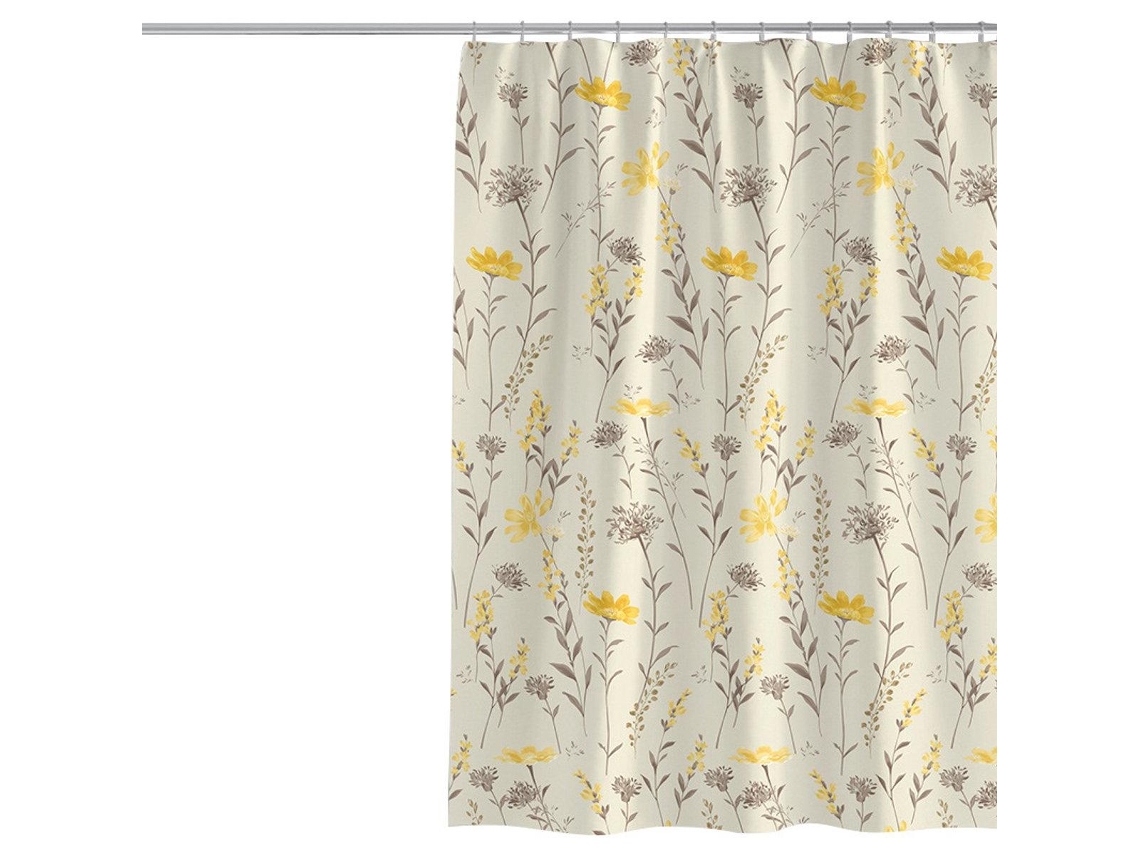 Cortina De Ducha Antimoho - Poliéster - Impermeable - Incluye Anillas Para Colgar - 180 X 200 Cm - Estampado Vegetal