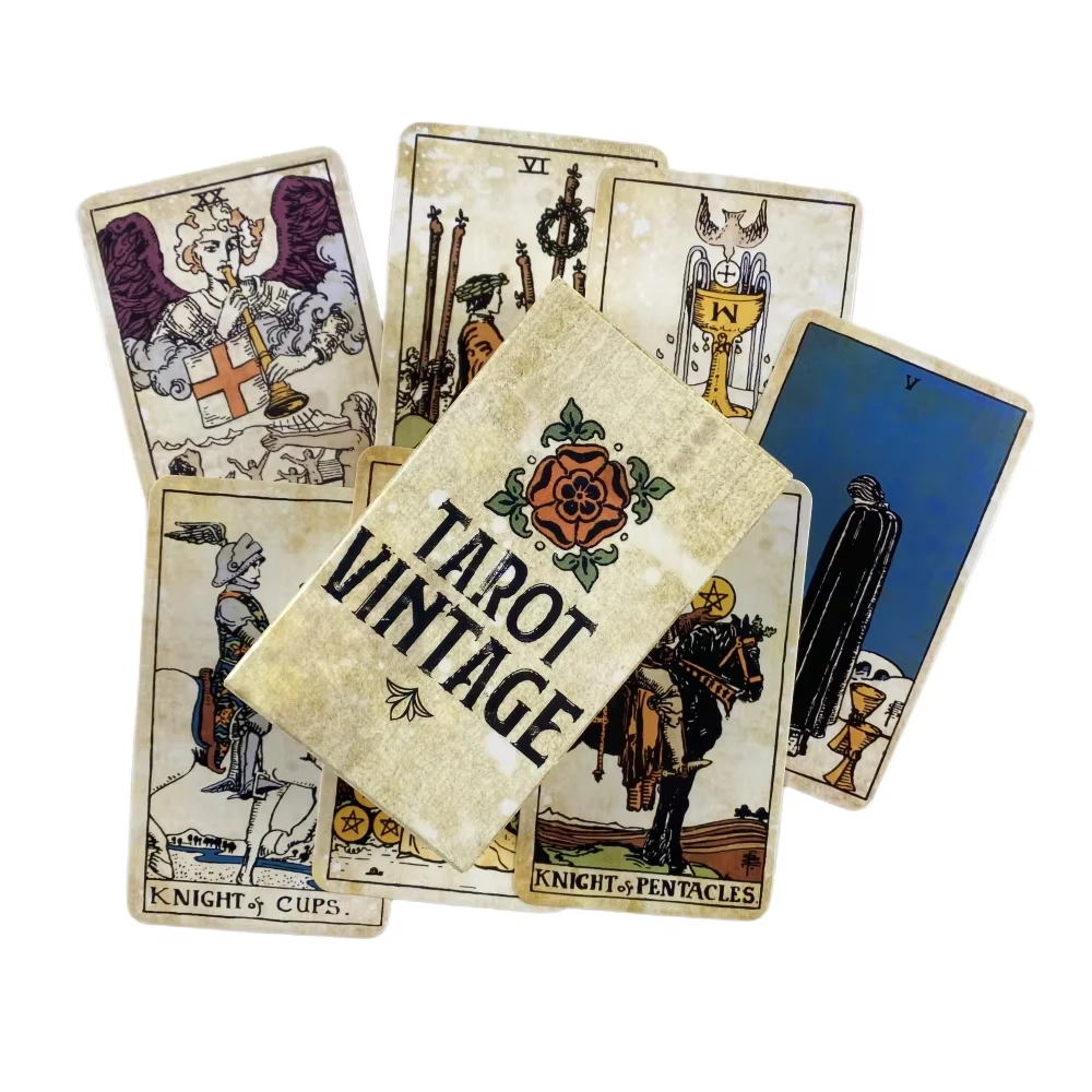 Juego De Cartas De Tarot Retro Con 78 Cartas Rider Deck, Cartas Oráculo, Versión En Inglés, Versión De Adivinación.