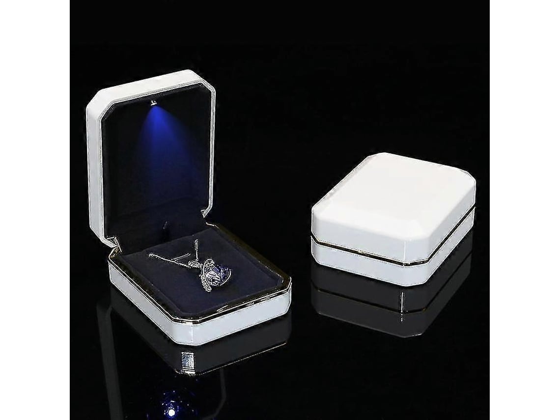 Caja para anillos con LED, expositor de anillos, joyero, caja para colgantes y collares. Hengjian