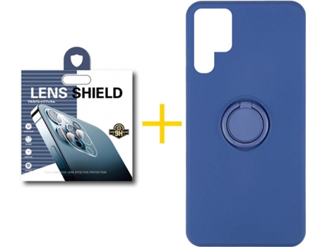 Carcasa + 1 Protector de Cámara para Samsung Galaxy S22 Ultra 5G SKYHE Azul Oscuro