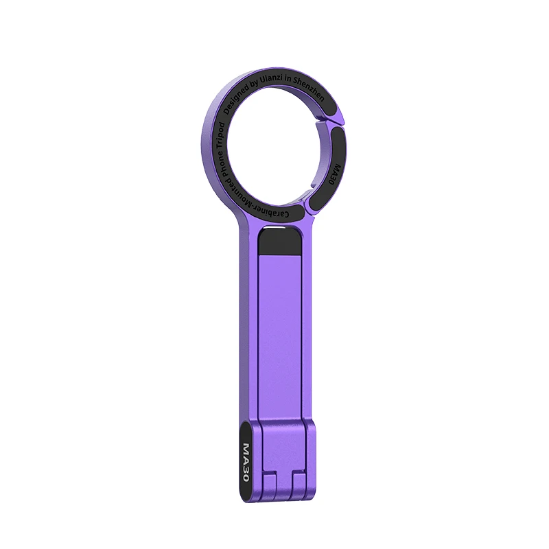 Trípode magnético de doble cara MA30 con hebilla, compatible con Magsafe para iPhone 16-12 Pro Max, morado