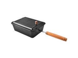 Máquina para hacer palomitas de maíz antiadherente con mango largo extraíble, máquina para hacer palomitas de maíz de hierro resistente para cocina, camping, fiestas, Truyuety