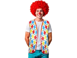 Chaleco de Payaso rombos y estrellas adulto