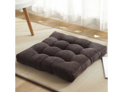 Rebe-almohada Cuadrada Para Suelo Meditación Yoga, 20x20 Pulgadas, Alfombra Suave De Seda, Café, Interior Exterior