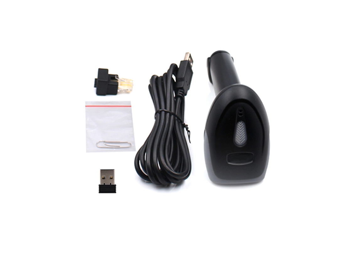 Escáner De Código De Barras Portátil Inalámbrico Usb De 2,4 Ghz Con Cable Para Logística De Supermercados Y Tiendas Minoristas.