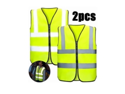 2 Chalecos Reflectivos De Seguridad Alta Visibilidad Para Trabajo Ligero