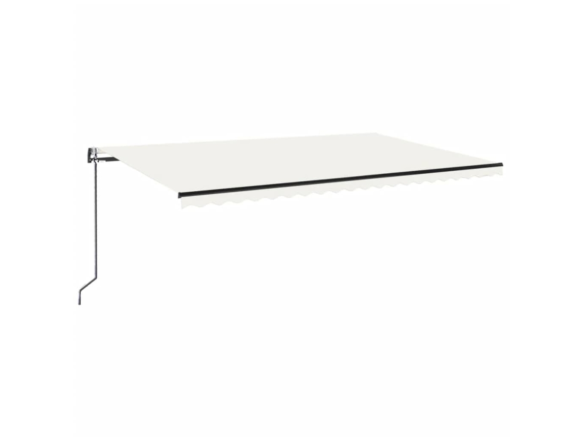 Maison Exclusive - Toldo Automático Con Led Y Sensor De Viento Crema 500x300 Cm