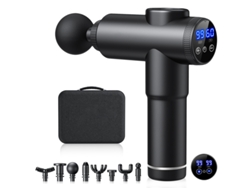 Masajeador Muscular Portátil Y Recargable, 99 Velocidades, 8 Accesorios Y Estuche De Almacenamiento, Compacto, Recargable, Para Uso Diario