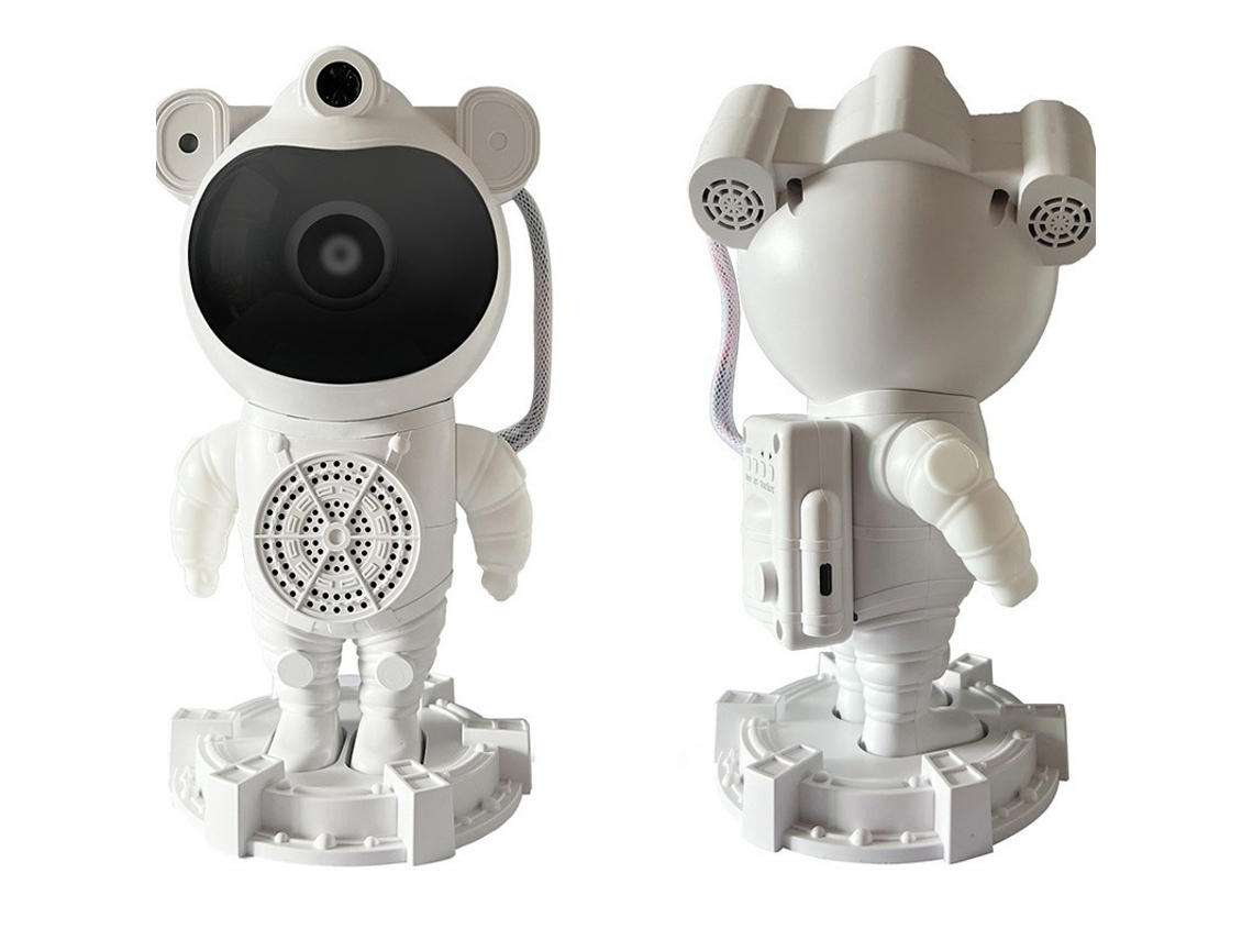 Máquina de ruido blanco astronauta, reproductor de canción de cuna portátil SKYROKU con 8 canciones, 3 luces nocturnas Baby Space (blanco) CHRONUS