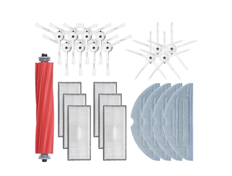 23pcs filtro hepa escova lateral principal pano esfregão para roborock g10s