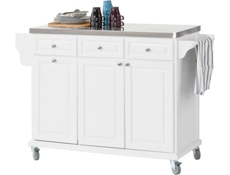 Carrito de Cocina SOBUY FKW33-W (MDF - 107x95x48.5 cm)
