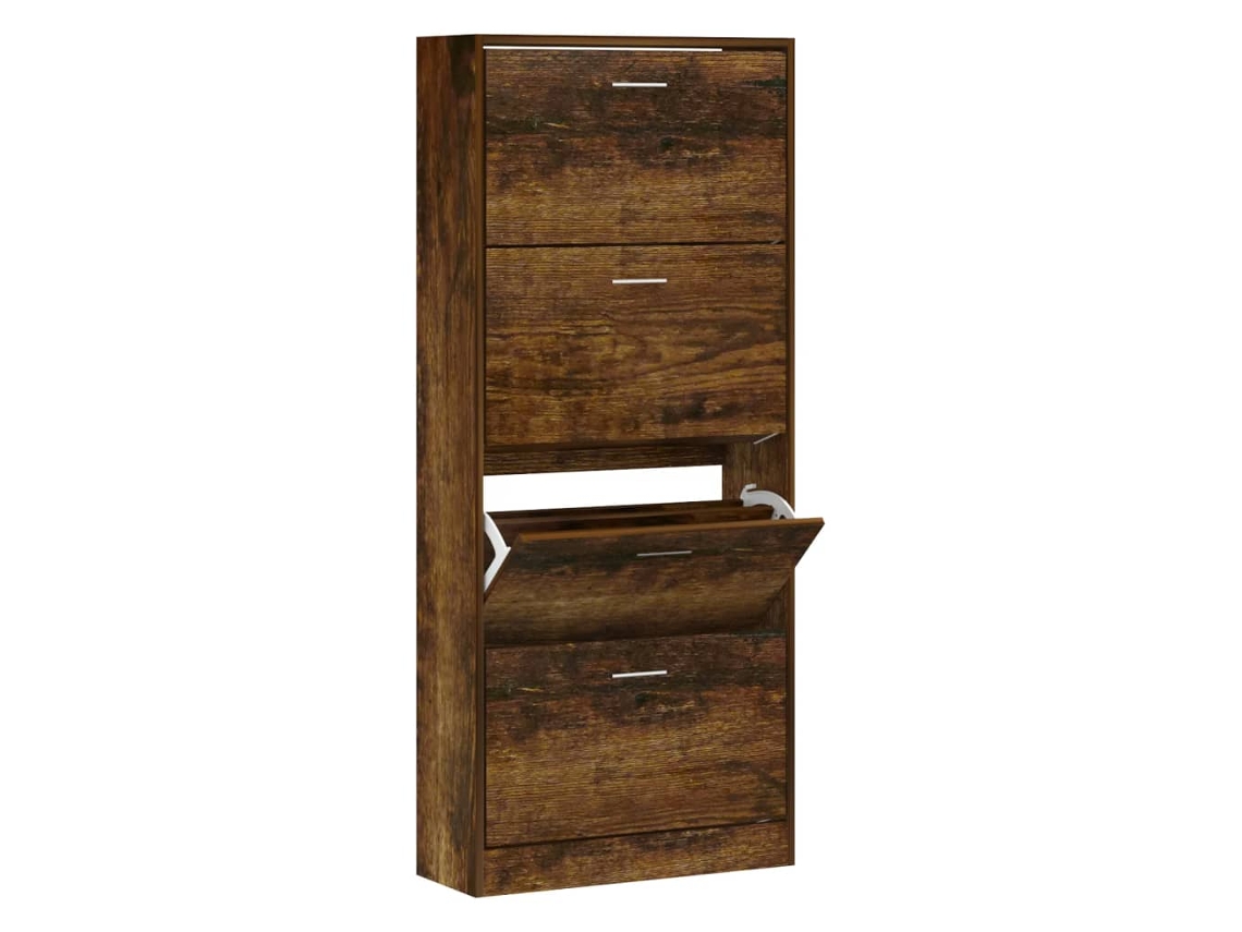 Zapatero de roble ahumado MAISON EXCLUSIVE 63x24x147 cm