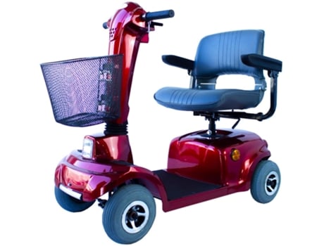 Scooter Movilidad Reducida MOBICLINIC Plegable y Asiento Giratorio 12V Piscis Burdeos (Auton. 34 Km)