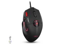 Ratón para juegos C 16, hasta 10 000 ppp, 1000 Hz, 12 botones programables, peso ajustable. Iluminación RGB.