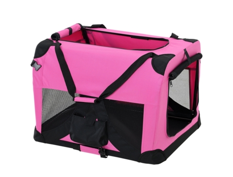 Transportin para Perros PRO.TEC (49,5 x 34,5 x 35 cm - Poliéster - Rosa)