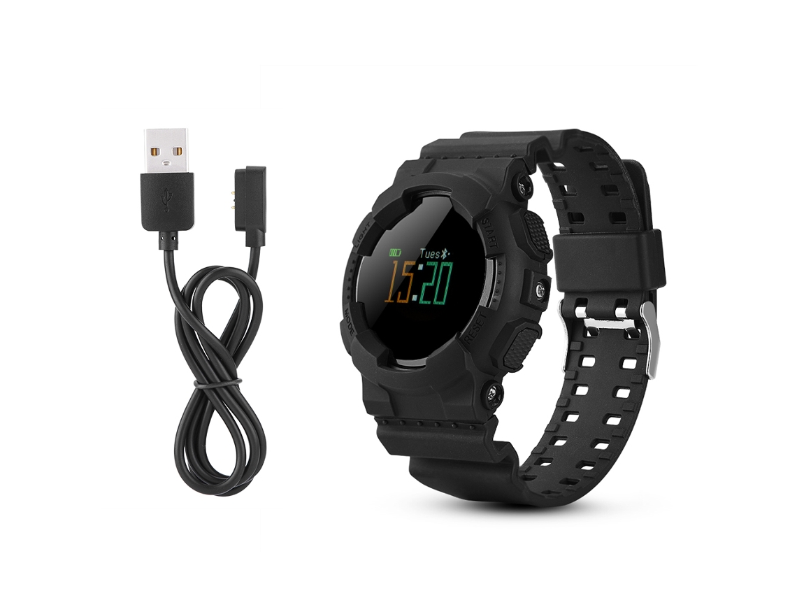Reloj Inteligente (monitoreo De Sueño, Monitoreo De Frecuencia Cardíaca Deportiva) Podómetro Bluetooth Impermeable Para Ios Android Negro