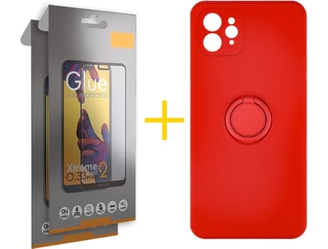 Carcasa + 2 Protectores de Pantalla para iPhone 11 Pro Max SKYHE Rojo