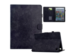Funda de piel con estampado de mandala y ranuras para tarjetas para Amazon Fire HD 8 (2020), color negro (2022)