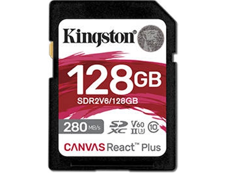Tarjeta de Memoria KINGSTON SDXC Canvas React Plus V60 SD 128 GB