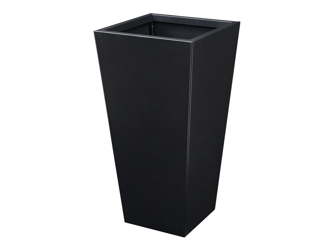 Maceta Vaargel 76x39x39 cm Acero Negro Casa.pro