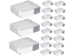 Juego De 24 Tarjeteros De Acrílico Transparente, 3 Cm, Prácticos Para La Oficina O El Restaurante.