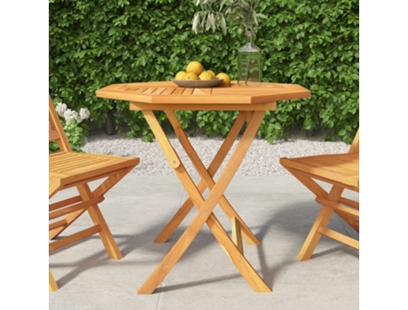 MAISON EXCLUSIVE Mesa de jardín plegable madera de teca maciza 85x85x76 cm