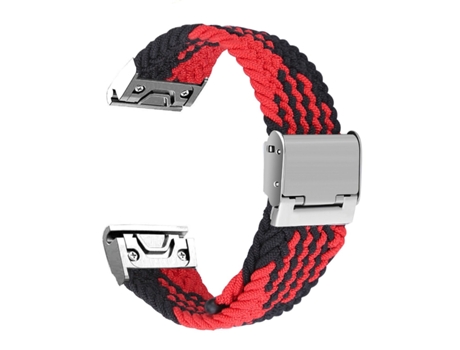 Correa Solo loop para Garmin Instinct Crossover solar Rojo y Negro