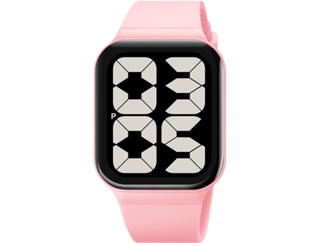 VEANXIN Reloj digital LED Fecha Hora 3Bar Pulsera impermeable-blanco negro
