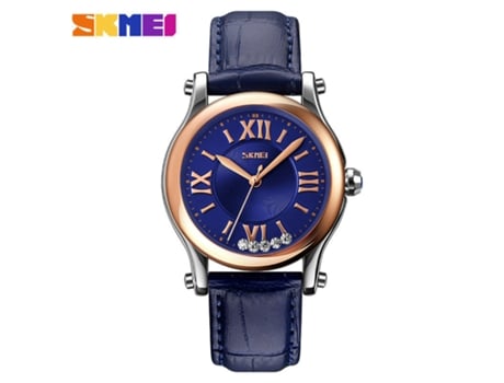 Relojes De Mujer Relojes De Pulsera De Mujer Analógicos De Cuarzo De Cuero Impermeables-Azul LUUCOZK
