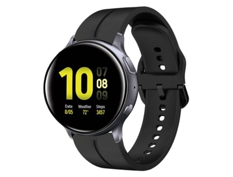 Correa de reloj inteligente para Samsung Galaxy Watch Active 2 44 mm 20 mm Bucle de silicona (negro)