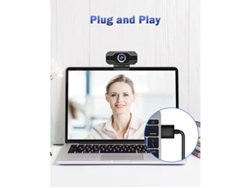 Cámara web USB con micrófono, Full HD 1080p, alta definición, para videoconferencias, trabajo en línea, oficina en casa, grabación de YouTube, Yizhood
