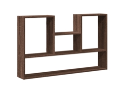 Maison Exclusive - Estantería De Pared Madera Ingeniería Marrón Roble 99x15x60 Cm