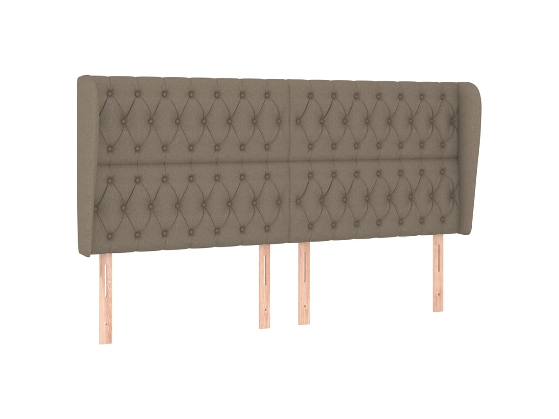 Maison Exclusive - Cabecero Con Orejas De Tela Gris Taupe 183x23x118/128 Cm
