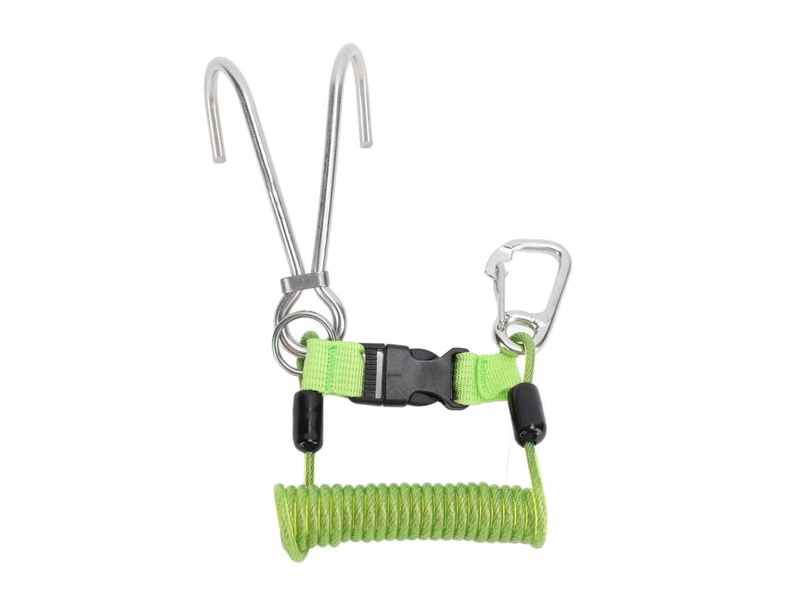 Gancho De Mergulho Com Mola De Aço Inoxidável Gancho Duplo Com Fivela De Liberação Rápida Acessório Para Mergulho Verde