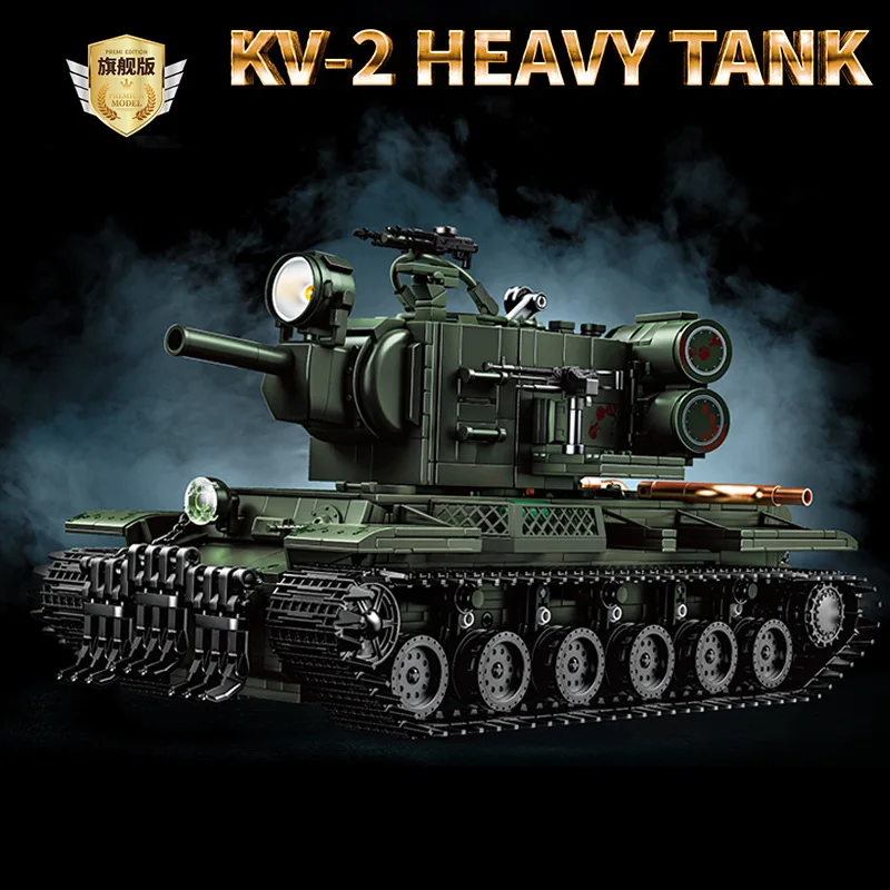 (98003 Estático) Bloque De Ensamblaje De Modelo Militar Moc Decoración Tanque Superpesado Alemán
