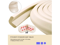 MEOIRUERY Set de Protectores Blancos para Esquinas para Bebés, Protectores de Aristas y Esquinas, Almohadilla de Seguridad para Muebles, 3,5 cm/1,38", 16,4 pies