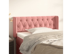Cabecero De Terciopelo Rosa 103x16x78/88 Cm