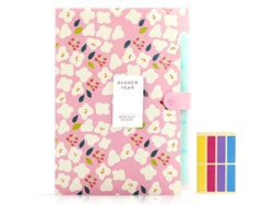 2026rebe-carpeta Expandible A4, Carpeta De Archivo Con 8 Bolsillos, Diseño Floral Rosa, Plástico Duradero