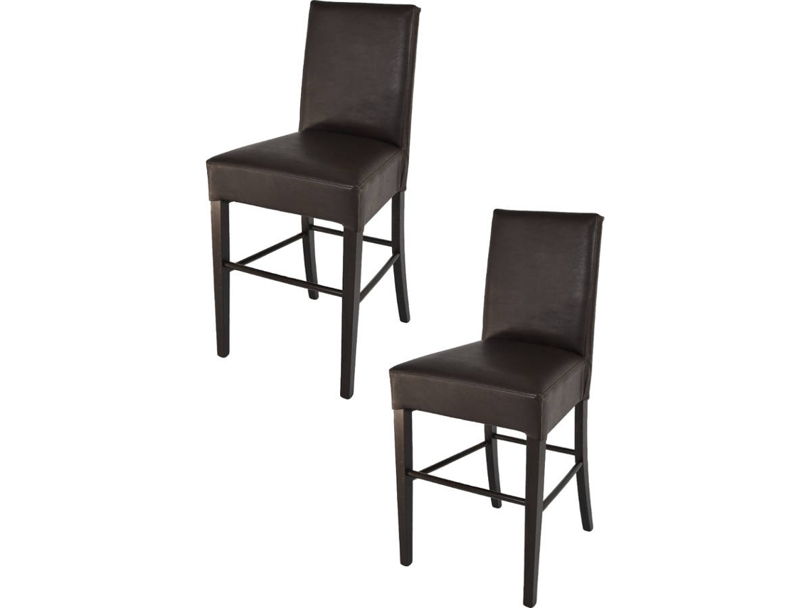 Conjunto de 2 Bancos Baixos T M C S Luisa (Castanho Escuro - 99x46x45 cm - Madeira)