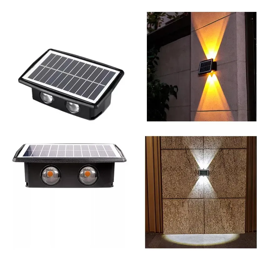 Nueva lámpara solar de pared con luz fría y cálida de 1,5 W. Vayotoy.