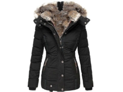 Chaqueta De Plumas De Manga Larga Para Mujer, Cálida E Informal, Con Cierre De Cremallera.