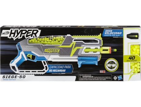 Nerfs HASBRO Nerf Hyper Siege-50 (Edad Minima: 14 años)