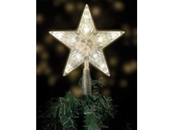 Rebe-copa De Árbol De Navidad Con 10 Leds Y Enchufe - Estrella Iluminada En Blanco Cálido - Material Plástico - Reutilizable