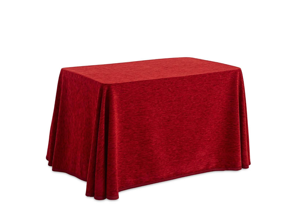 Lanovenanube Falda Camilla Rectangular Chenilla Granate, 70x120